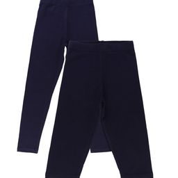 Bodycare Kids Girls Pack Of 2 Solid Cotton Leggings-picture-13