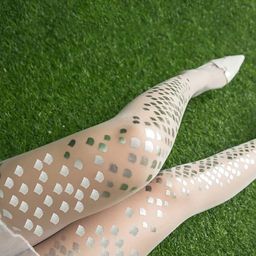 SYGA Printed Shiny Pearl Pantyhose Stretchable Knitted Stockings-picture-48
