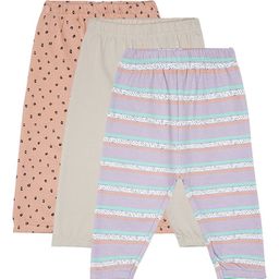 MINI KLUB Infant Girls Pack Of 3 Printed Ankle-Length Leggings-image-58