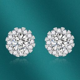 Designs & You Silver Plated Cubic Zirconia Studded Studs Earrings-18