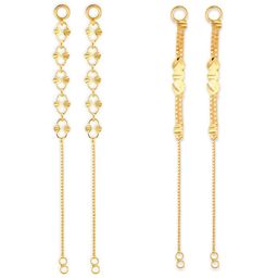 Vighnaharta Set Of 2 Gold-Plated Classic Ear Cuff Chains-82
