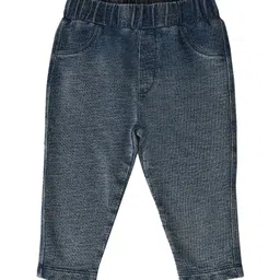 MiArcus Girls Blue Knitted Denim Jeggins-image-50
