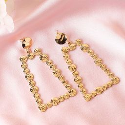 Kazo Women Gold-Toned Contemporary Drop Earrings-image-31