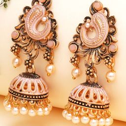 KARATCART Contemporary Jhumkas Earrings-picture-48