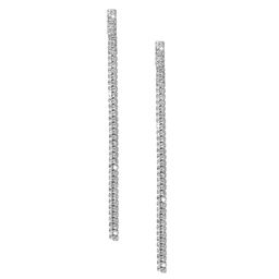 Shining Jewel - By Shivansh Silver-Plated AD Contemporary Drop Earrings-image-61