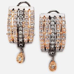 DressBerry Rose Gold-Plated Contemporary Stud Earrings-6
