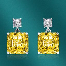 Designs & You Silver-Plated Cubic Zirconia Studded Square Studs Earrings-15