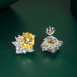 Designs & You Silver-Plated Oval Studs Earrings-7