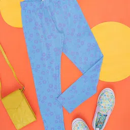 Pantaloons Junior Girls Printed Cotton Ankle Length Leggings-picture-24