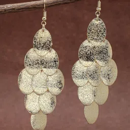 SOHI Women Gold-Toned Contemporary Drop Earrings-93