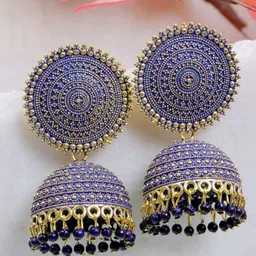 VAGHBHATT Gold Plated Classic Jhumkas Earrings-39
