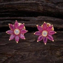 Kushal's Fashion Jewellery Gold-Plated Floral Studs Earrings-17