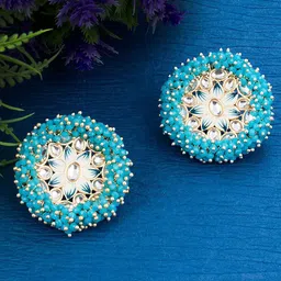 Sukkhi Gold-Plated Contemporary Studs Earrings-image-10