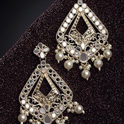KARATCART Gold-Toned Gold Plated Classic Drop Earrings-57