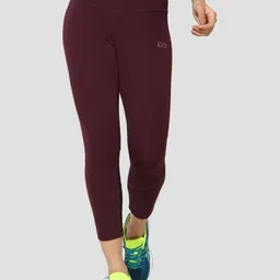 Silvertraq Womens Maroon High Waist Leggings-picture-39