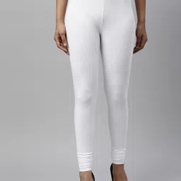 TWIN BIRDS Women White Solid Churidar-Length Leggings-picture-56