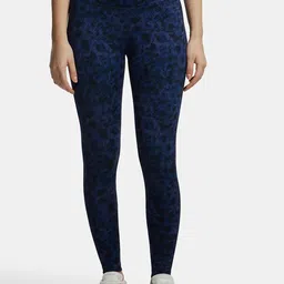 Jockey Peacoat Printed Slim-Fit High Rise Dry Technology Gym Tights-picture-32