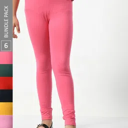 BAESD Girls Pack of 6 Churidar-LengthLeggings-picture-33