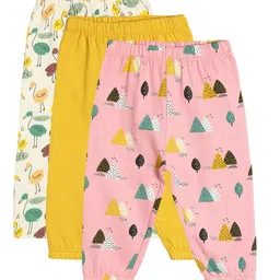 MINI KLUB Girls Pack Of 3 Printed Organic Cotton Leggings-image-33