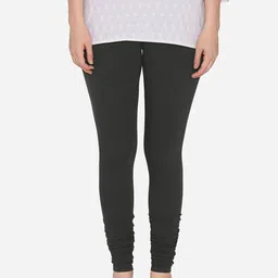 Vami Women Grey Solid Churidar-Length Leggings-picture-36