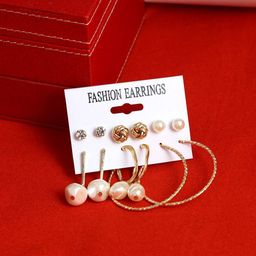 The Pari Set of 6 Gold Plated Contemporary Hoop Earrings-image-15