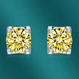 Designs & You Cubic Zirconia Silver Plated Contemporary Studs Earrings-34