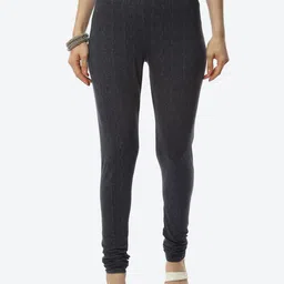 Biba Women Blue Printed Churidar-Length Leggings-image-71
