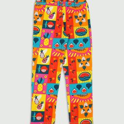 Ola! Otter Infant Girls Printed Organic Cotton Ankle Length Leggings-image-30