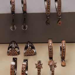 ZENEME Set Of 6 Rose Gold-Plated Classic Hoop Earrings-3