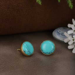 Berserk Gold Plated Gold-Toned Contemporary Studs Earrings-14