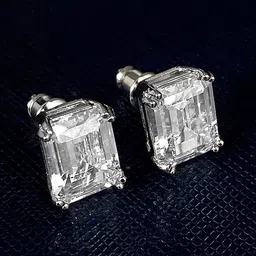 Peora Silver Plated American Diamond Contemporary Studs Earrings-34