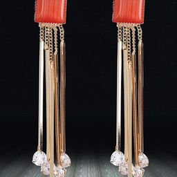YouBella Gold-Plated Contemporary Drop Earrings-image-77