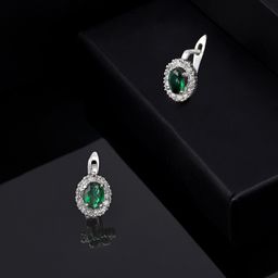 Estele Silver-Plated Floral Drop Earrings-3