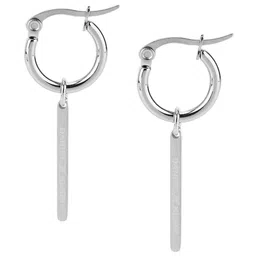 Daniel Klein Silver-Plated Contemporary Hoop Earrings-image-44