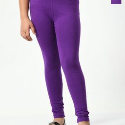 BAESD Girls Pack Of 2 Solid Mid-Rise Churidar Length Leggings-picture-21