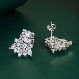 Designs & You Silver-Plated Geometric Studs Earrings-12