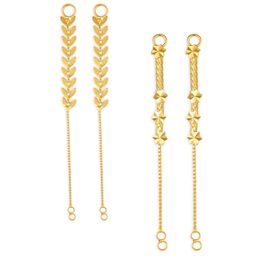 Vighnaharta Set Of 2 Gold-Plated Classic Ear Cuff Chains-50