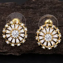Sukkhi Gold-Plated Contemporary Studs Earrings-image-86