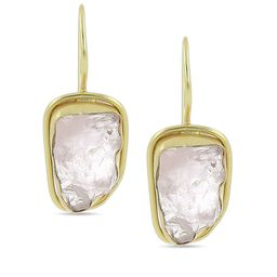 EL REGALO Gold-Plated White Quartz Drop Earrings-picture-19