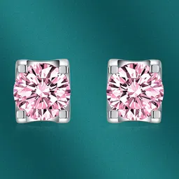 Designs & You Silver-Plated Cubic Zirconia-Studded Circular Stud Earrings-1