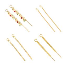 Vighnaharta Set Of 4 Gold-Plated Ear Chain-29
