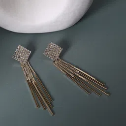 SOHI Gold-Plated Alloy Drop Earrings-7