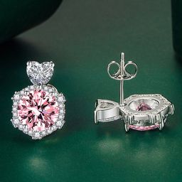 Designs & You Silver-Plated Cubic Zirconia Contemporary Studs Earrings-17