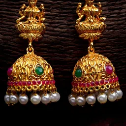 Estele Gold-Plated Classic Jhumkas Earrings-image-29