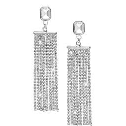 Shining Jewel - By Shivansh Silver-Toned Contemporary Drop Earrings-picture-27