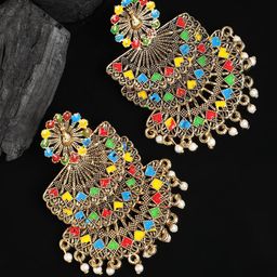 ANIKAS CREATION Gold Plated Pearls Beaded Chandbalis-image-63