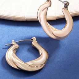 Accessorize London Willow Thick Twist Circular Hoop Earrings-26