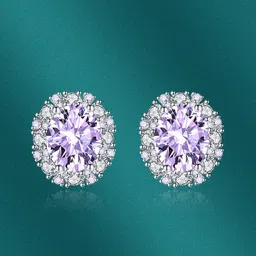 Designs & You Silver Plated Cubic Zirconia Contemporary Studs Earrings-20