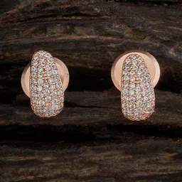 Kushal's Fashion Jewellery Rose Gold-Plated Classic Studs Earrings-image-77