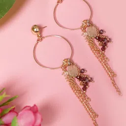 Madame Rose Gold-Plated Contemporary Hoop Earrings-image-73